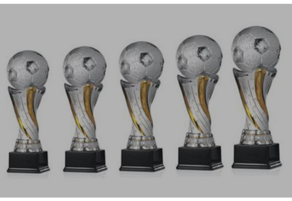 Fußball Pokal 85-3 - Silber Gold / 28 cm