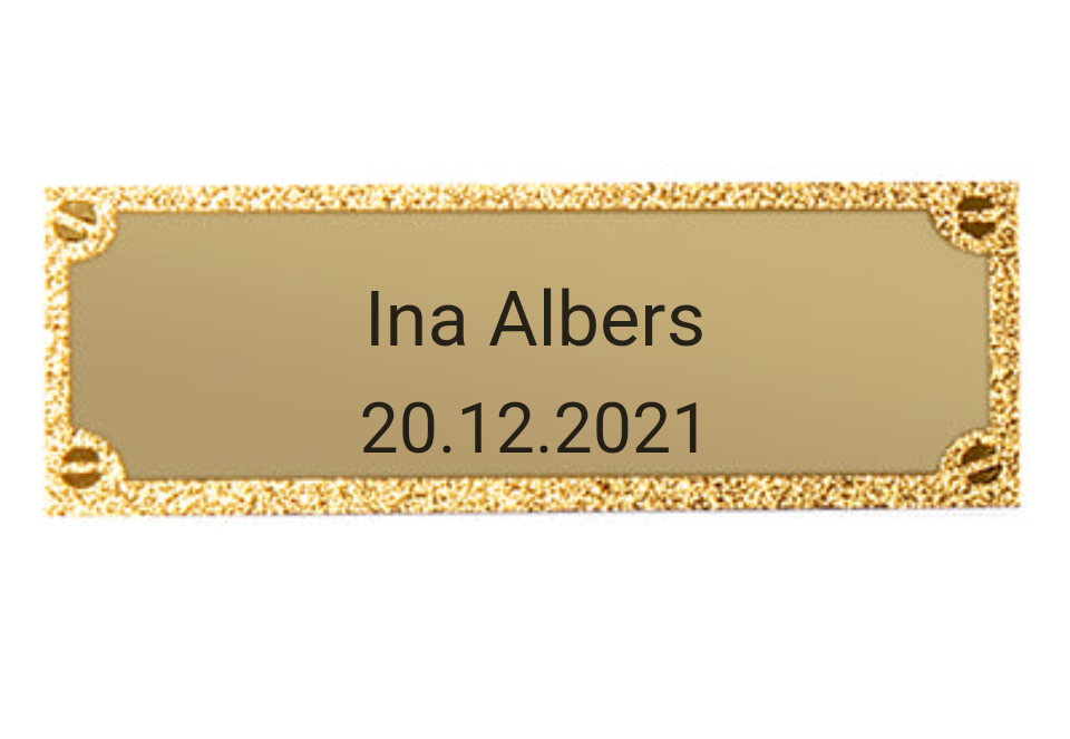 Gravurschild edel in Gold - Gold / 73 x 28 mm