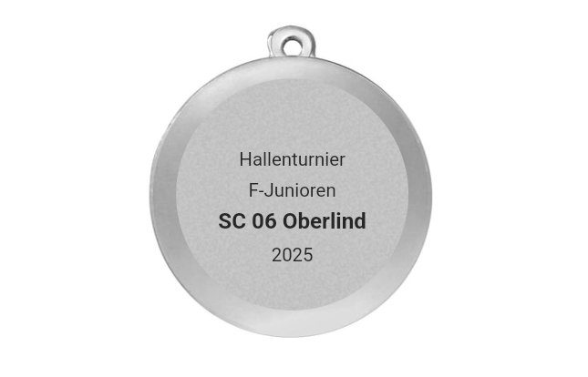 Medaille Fußball D112A Ø 50mm - Silber / 50 mm