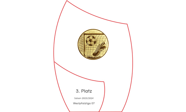 Glas Pokal Blau 8808-L - Transparent Blau / 16.5 cm / Laser-Gravur