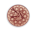 Glas Ständer W19x Schild & Emblem - 17.5 cm / Auswahl Rot