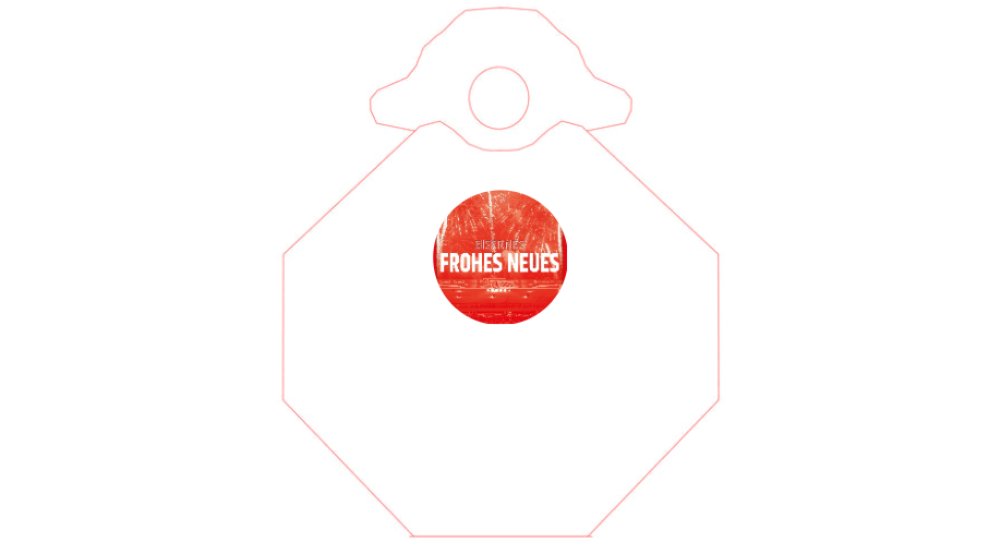 Glasmedaille 6736x Ø 85mm - Klar/Silber / Ø 85 mm