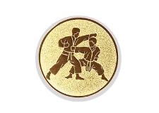 Glas Pokal 8805 blau Schild & Emblem - Silber Blau / 20 cm