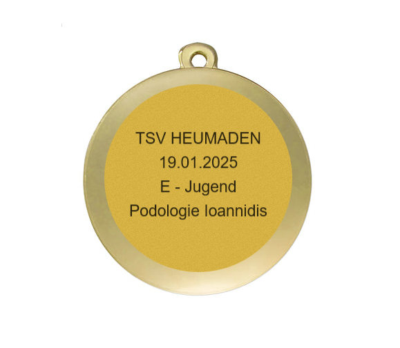 Medaille Fußball D112A Ø 50mm - Gold / 50 mm