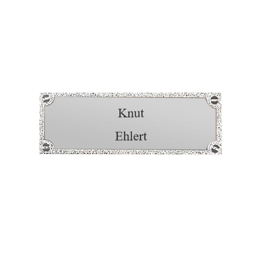 Gravurschild edel in Silber - Silber / 50 x 18 mm