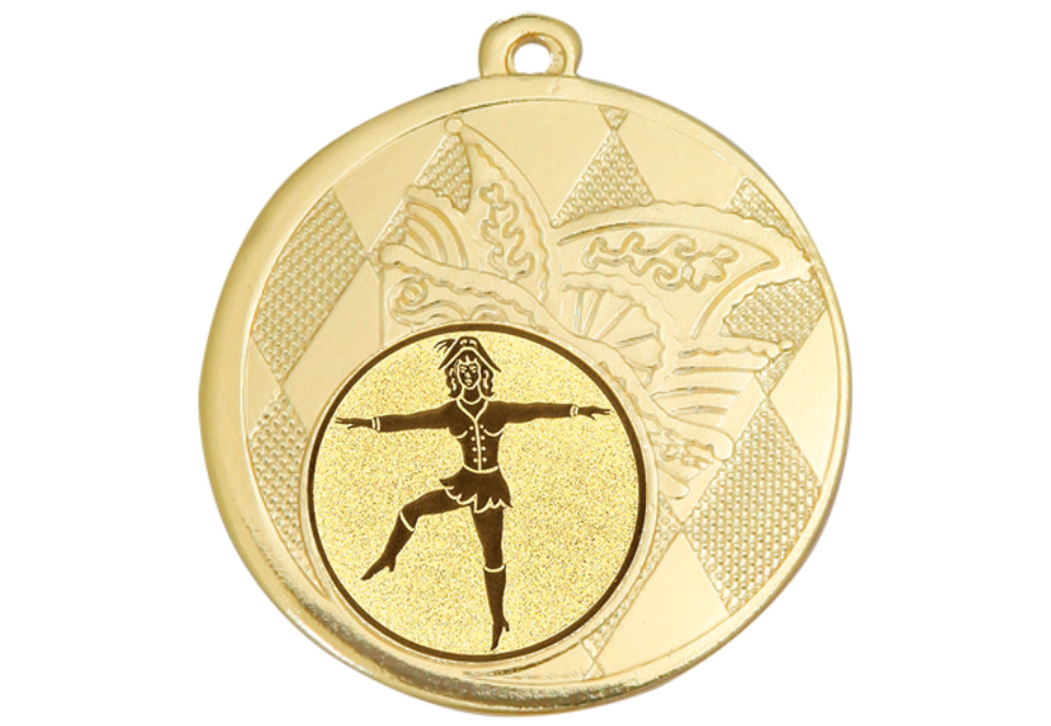 Karnevals Medaille D121 - 50 mm / Gold
