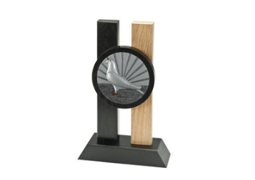 Holz Pokal Taube FG026 - Braun / 19 cm