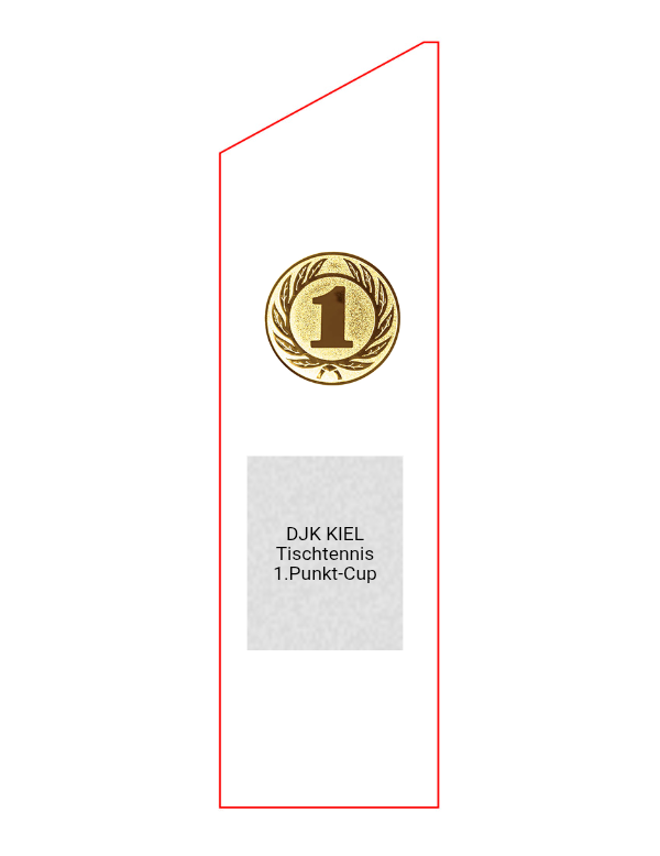 Aluminium Trophäe 7801 - Gold / 28 cm