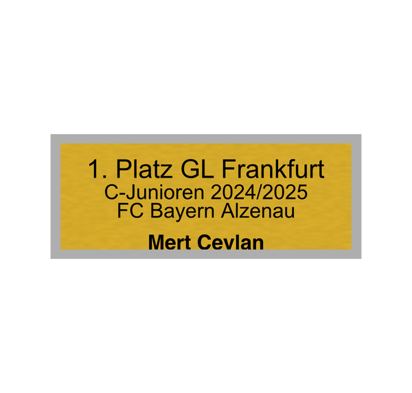 Fußball Pokal 0951 - 24 cm / Gold/Blau