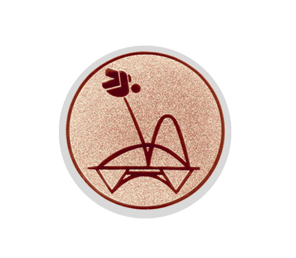 Glas Pokal 137-1 Schild & Emblem - Bronze / 19 cm