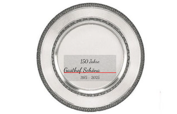 Zinnteller Dekor Klassik 143X - Silber / 21 cm