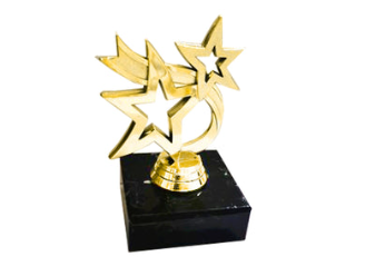 Mini Pokal Stern 190-G - Gold / 10 cm