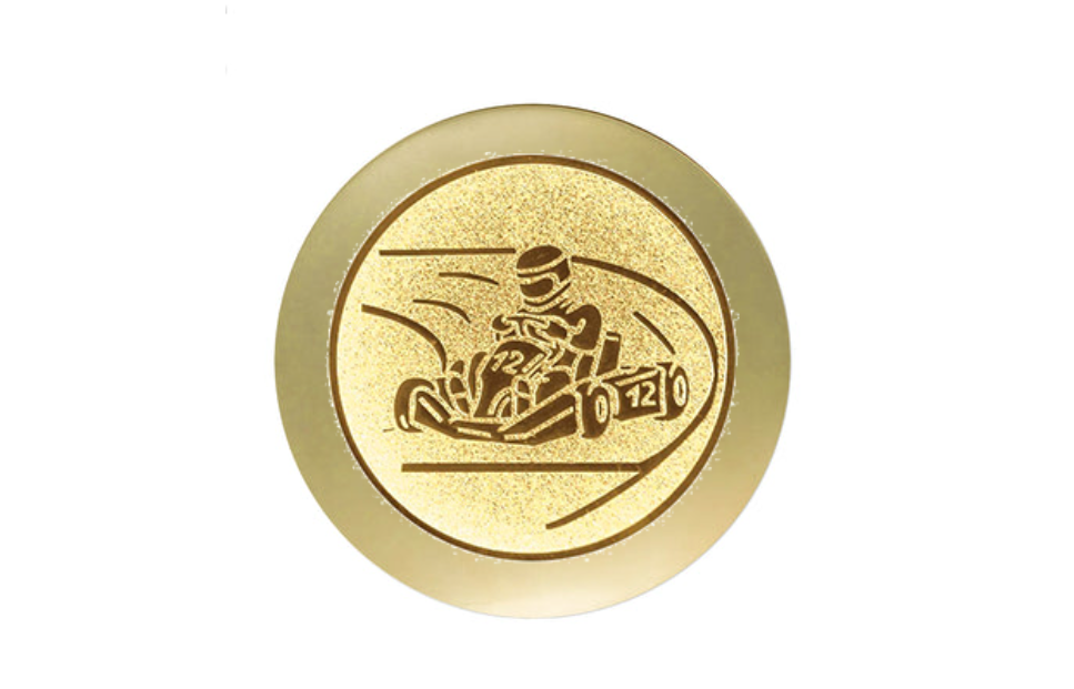 Kart Trophäe FG 303 - Gold Schwarz / 14 cm