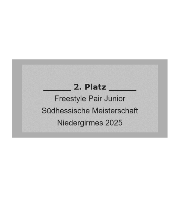 Gravurschild Silber selbstklebend - Silber / 50 x 25 mm