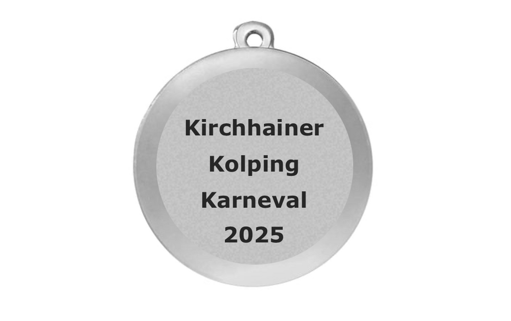 Karnevals Medaille M9165 Ø 50mm - 50 mm / Silber