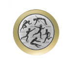 Glastrophäe 136-2 Schild & Emblem - Bunt / 22 cm