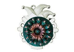 Karnevals Medaille D54-S - Silber / 50x56x2mm