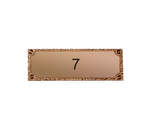 Gravurschild edel in Bronze - Bronze / 62 x 25 mm