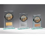 Glas Pokal Schwimmen FG053 - 19 cm / Transparent Schwarz