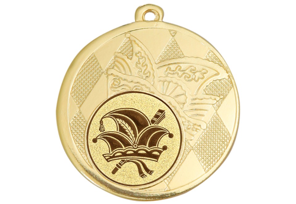Karnevals Medaille D121 - 50 mm / Gold