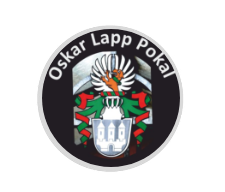 Glas Pokal 8805 blau Schild & Emblem - Silber Blau / 20 cm