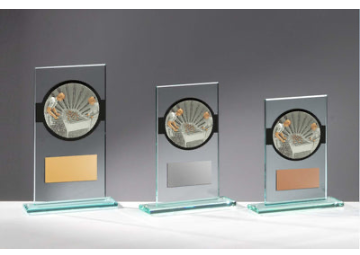 Glas Pokal Kicker FG091 - 15 cm / Transparent Schwarz