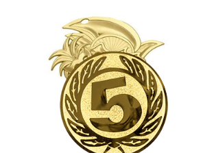 Karnevals Medaille D60 - Gold / 80x85x2mm