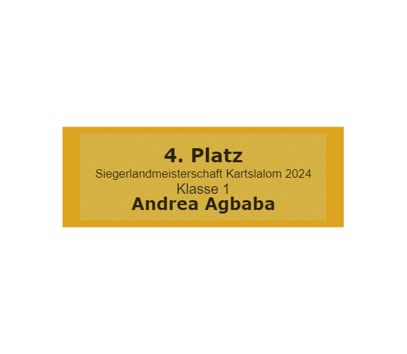 Gravurschild Gold selbstklebend - Gold / 70 x 25 mm