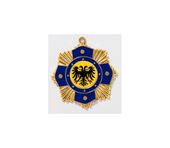 Medaille 9190 Ø 65mm - gold blau / 65 mm