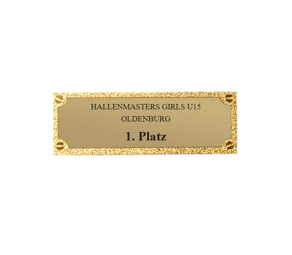 Gravurschild edel in Gold - Gold / 73 x 28 mm