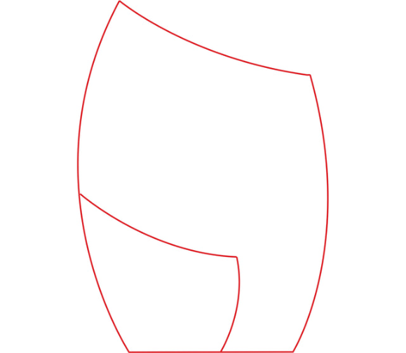 Glas Pokal Blau 8808-L - Transparent Blau / 20.5 cm / Laser-Gravur