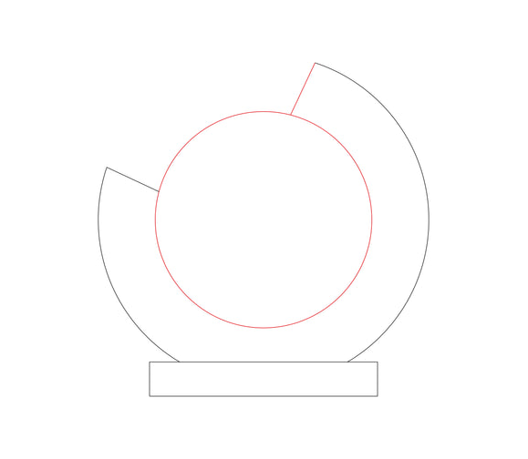 Glas-Holztrophäe 164-51 - 28 cm / Tranparent/Braun