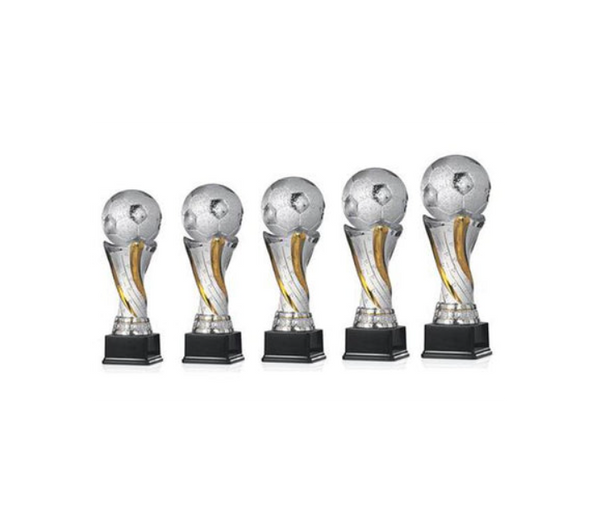 Fußball Pokal 85-3 - Silber Gold / 32 cm