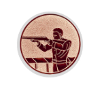 Glastrophäe 136-0 Schild & Emblem - Blau Spiegelglas / 15 cm