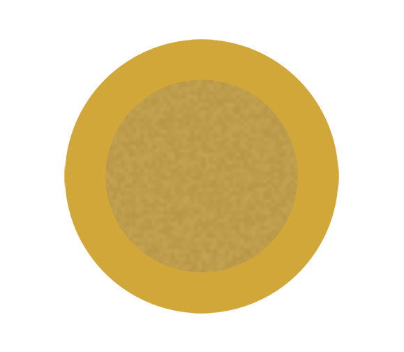 Aluminium-Emblem - 50 mm / Gold/Alu