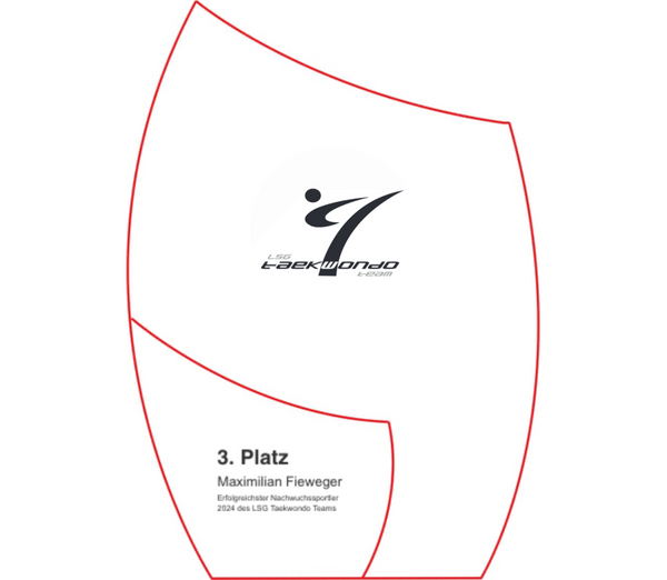 Glas Pokal Blau 8808-L - Transparent Blau / 16.5 cm / Laser-Gravur