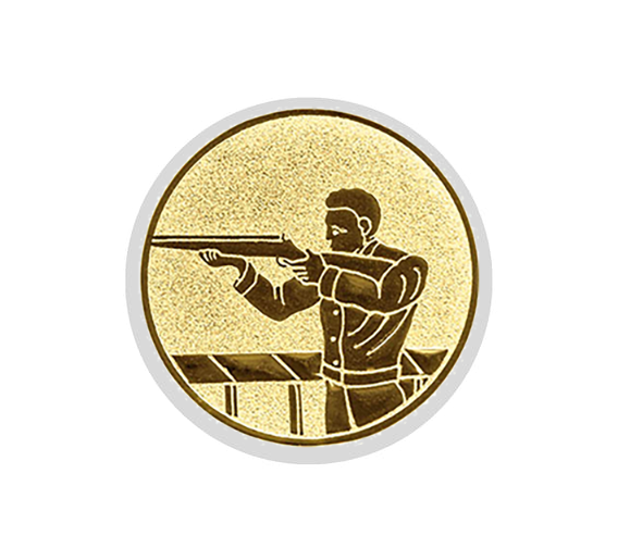 Glas Pokal 8805 blau Schild & Emblem - Silber Blau / 16 cm