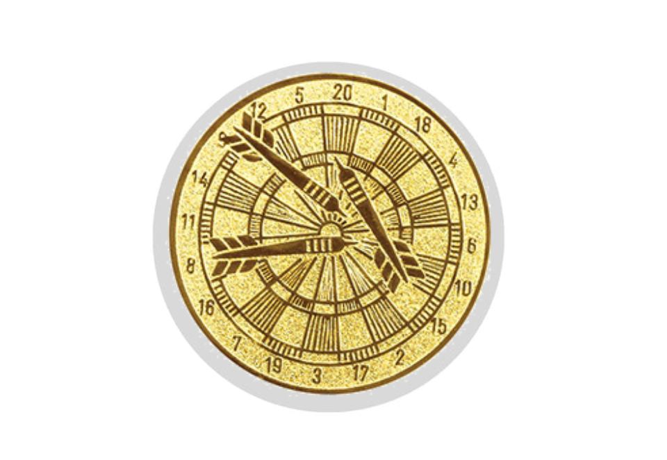 Glastrophäe 136-2 Schild & Emblem - Bunt / 22 cm