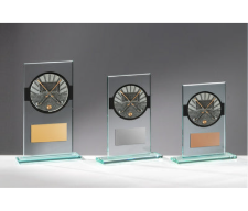 Glas Pokal Hockey FG058 - 19 cm / Transparent Schwarz