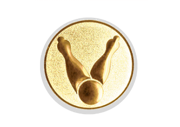 Glas Pokal 8805 blau Schild & Emblem - Silber Blau / 20 cm