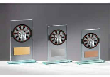 Glas Pokal Dart FG011 - 15 cm / Transparent Schwarz