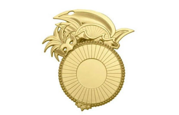 Karnevals Medaille D60 - Gold / 80x85x2mm