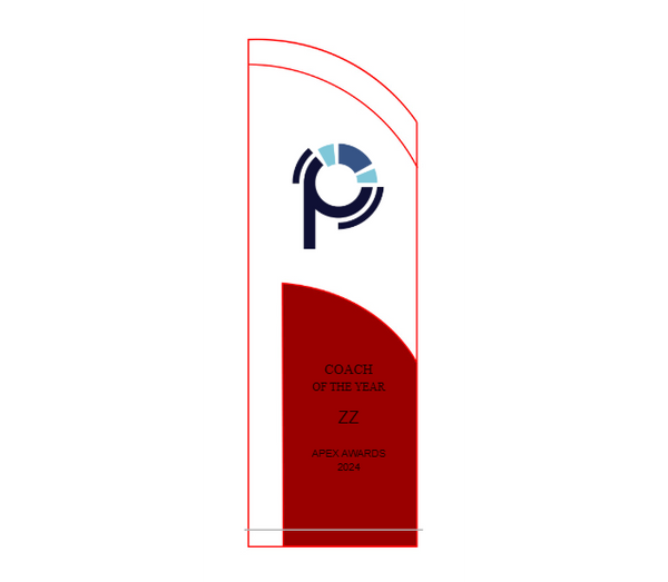 Clear Fire Wing Award 74010 - Transparent Rot / 22 cm / Laser-Gravur
