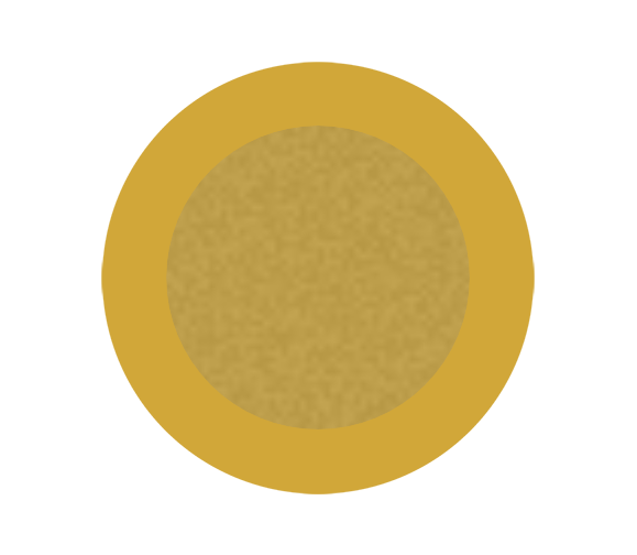 Aluminium-Emblem - 50 mm / Gold/Alu