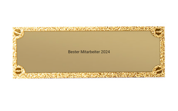 Gravurschild edel in Gold - Gold / 50 x 18 mm