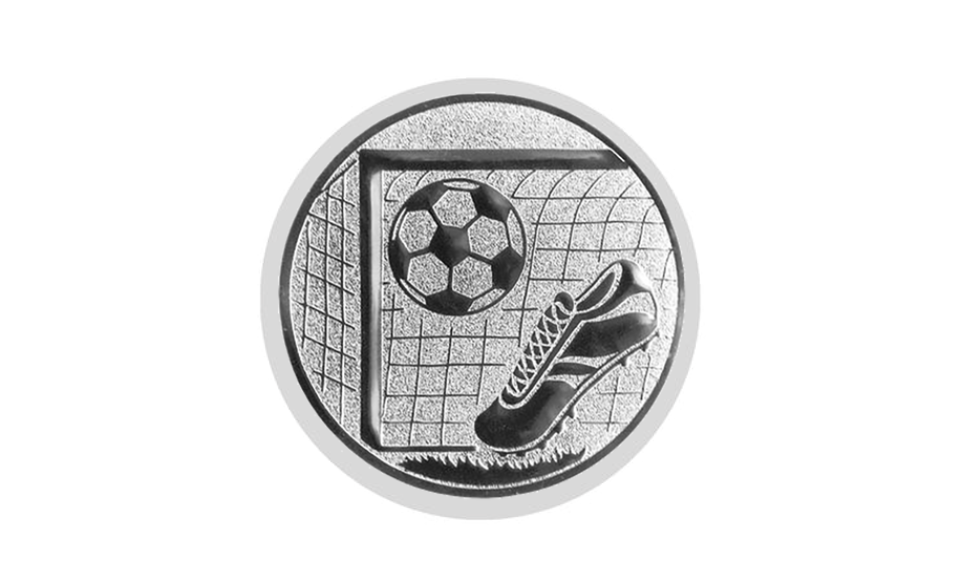 Glas Pokal 8805 blau Schild & Emblem - Silber Blau / 20 cm