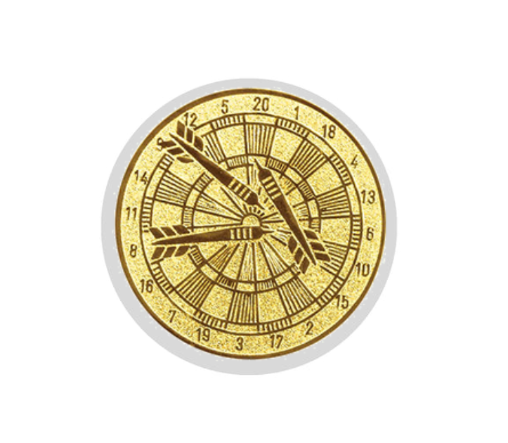 Glas Pokal 8805 blau Schild & Emblem - Silber Blau / 20 cm