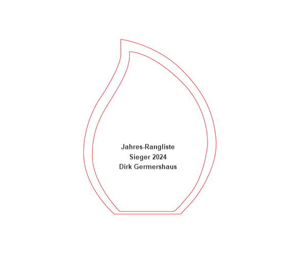 Glas-Holz Award 68202 - Klarglas/Braun / 23,5 cm / Laser-Gravur