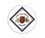 Glas Pokal 8805 blau Schild & Emblem - Silber Blau / 20 cm