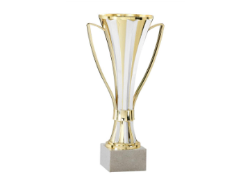 Pokal Serie 1331 - 33 cm / Gold Weiß
